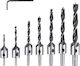 Drillpro 7 Set Drill Bits with Cylindrical Shank for Wood