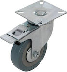 Rotating Wheel with Brake Grey Heavy Duty 50mm