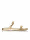 Women's Flat Sandals in Gold Color