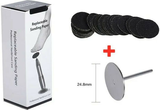 Set Nail Drill Bit with Pododisc Head Black