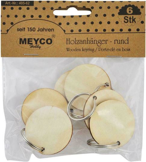 Meyco Ξύλινο Διακοσμητικό 3.5εκ. 6τμχ