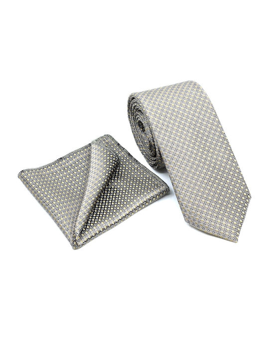 Legend Accessories Men's Tie Set Printed Beige