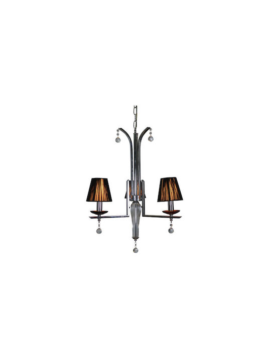 General Trade Chandelier Lampshade 3xE14 Black 50cm 27171102