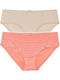 Hipster Ida Women's Boxer 2Pack with Lace Beige/Pink