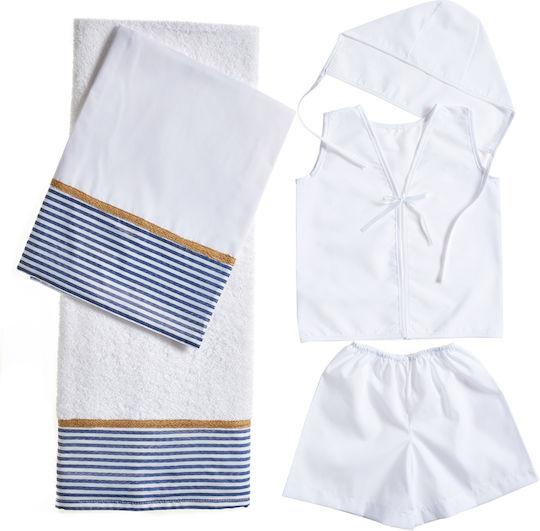 Nuova Vita Baptism Towel Set Λευκό Λ170