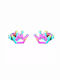 Amalfi Accessories Hypoallergenic Kids Earrings Studs Crowns from Steel