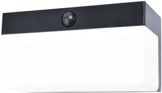 Lutec Fran Street Solar Light 9.7W 800lm Warm to Cool White with Motion Sensor IP44 18cmx7.9cmx9.1cmcm