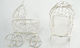 Faitakis Pack Metal Decorative Element for Wedding Favors Silver Metal Child Carriage 8x12x5.5cm 1pcs