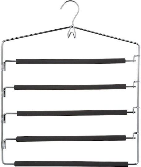 5Five F-V Hanger Κρεμάστρα Ντουλάπας για Παντελόνια Μεταλλική σε Γκρι Χρώμα 151543