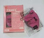 Famex Disposable Protective Mask FFP2 NR XXS Kids Magenta 10pcs