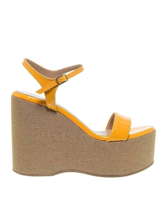Mourtzi Women's Platform Shoes Orange