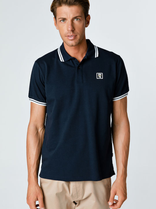 Snta Polo Pique with Short Sleeve & Top SN76 - Blue Navy