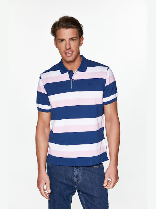 Snta Polo Piquet Striped with Short Sleeve 3 colours - Striped Blue