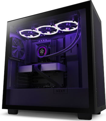 NZXT H7 Flow (2022) Gaming Midi Tower Κουτί Υπολογιστή με Πλαϊνό Παράθυρο Matte Black