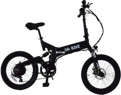 ForAll B06EM 20" Negru Spat Pentru bărbați Electric Bicicletă de oraș cu 20 viteze și frâne cu disc