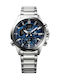 Casio Edifice Analog/Digital Men's Watch 48mm Chronograph Battery with Silver Metal Bracelet