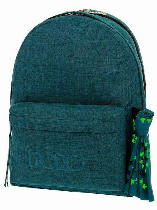 Polo Original Double Scarf School Bag Backpack Junior High-High School in Blue color 30lt 2022