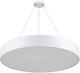 GloboStar Burton Deckenleuchte 60cm Weiß mit Integrierter LED und Fernbedienung