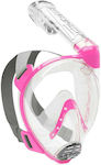 CressiSub Full Face Diving Mask Baron Clear/Pink M/L Pink