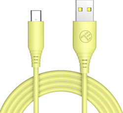 Tellur USB 2.0 Cable USB-C male - USB-A Κίτρινο...