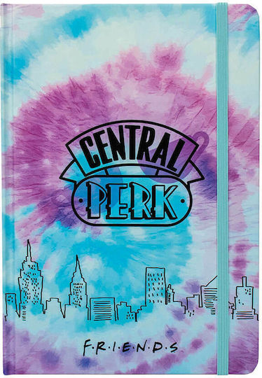 Blue Sky Studios Tie Dye Central Perk Μπλοκ Σημειώσεων A5 Ριγέ με Λάστιχο Πολύχρωμο