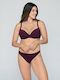 Luna Bikini Bra with Adjustable Straps Burgundy