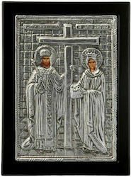 Saint Icon of Sts. Constantine & Helen Metal 19x24cm