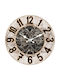 ArteLibre Wall Clock Wooden Ecru Ø34cm