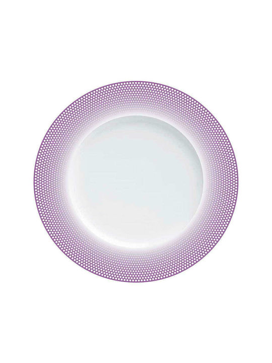 Cryspo Trio Bonito Plate Shallow made of Porcelain Purple with Diameter 27cm