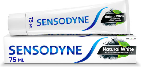 Sensodyne Natural White Οδοντόκρεμα με Ενεργό Άνθρακα για Λεύκανση 75ml