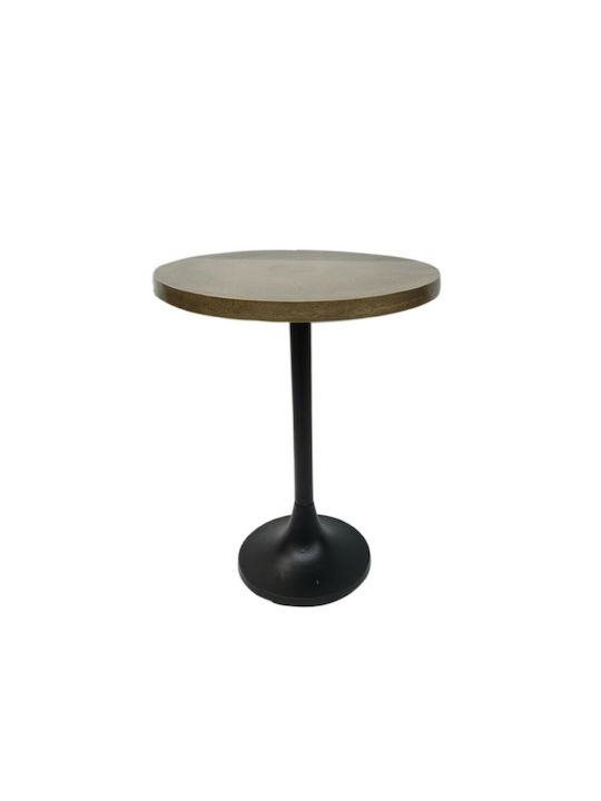 Nemar Round Aluminium Side Table Gold L40xW40xH50cm