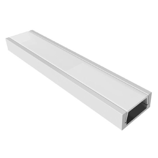 Spot Light External Aluminum Profile for LED Strip with Transparent Cover 100x1.5x0.7cm
