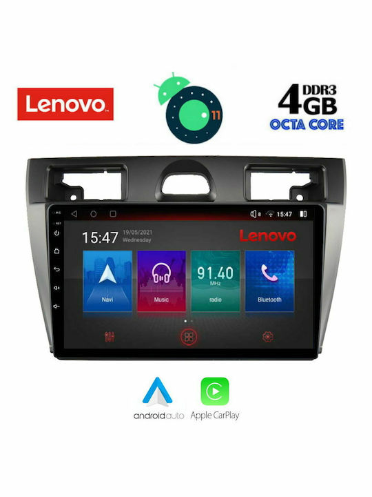 Lenovo Sistem Audio Auto pentru Ford Fiesta / EcoSport 2012-2018 (Bluetooth/USB/AUX/WiFi/GPS/Apple-Carplay/Partitură) cu Ecran Tactil 9"