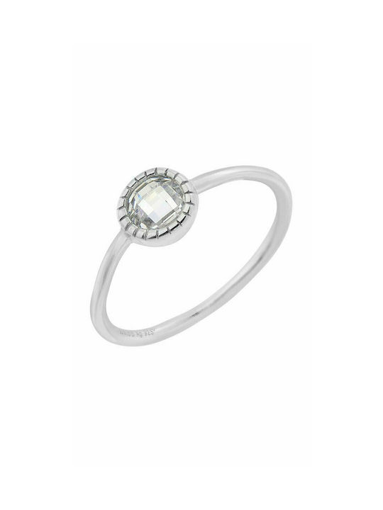 Prince Silvero Women's Silver Ring with Zircon