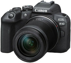 Canon Mirrorless Φωτογραφική Μηχανή EOS R10 Crop Frame Kit (EF-M 18-150mm F3.5-6.3 IS STM) Black
