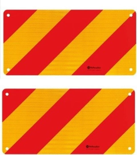 Lampa LKW-Reflektor Reflektierendes Schild auf Aluminiumplatte 565x280mm 2 Stück