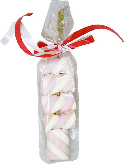 Camelot Makedonika Zacharodi Confectionery Marshmallows Pink & White Twist Gluten Free 1pcs 30gr