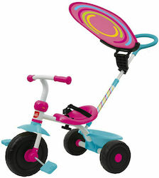 Sun & Sport Παιδικό Τρίκυκλο Ποδήλατο με Αποθηκευτικό Χώρο, Χειρολαβή Γονέα & Σκίαστρο Triky Go Girl για 1.5+ Ετών Πολύχρωμο