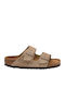 Arizona Soft Footbed Suede Leather Men's Sandals Taupe Narrow Fit