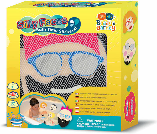 Buddy & Barney Badeaufkleber Silly Faces Badespielzeug für 3++ Monate