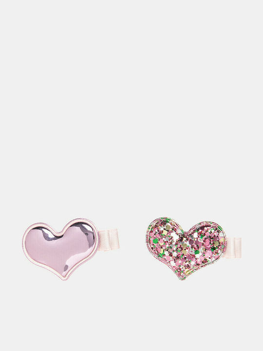 Alouette Hearts Set of Kids Hair Clips with Hai...