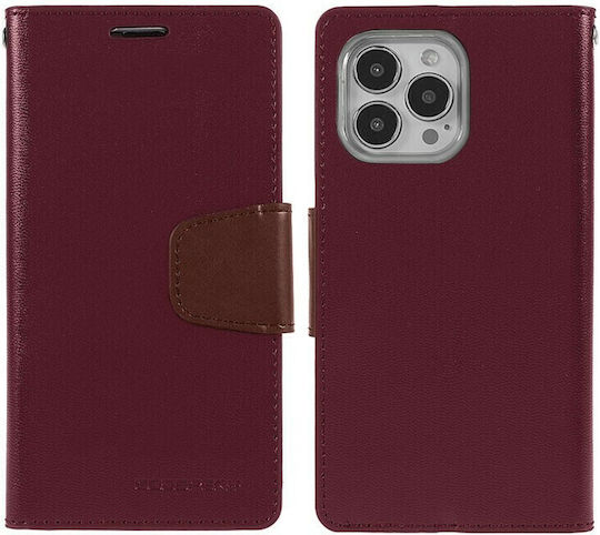 Mercury Sonata Diary Wallet Synthetic Leather Red (iPhone 13 Pro Max)