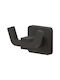 Tekno-Tel Cârlig Dublu De Baie Cu Șuruburi 18x6cm Negru