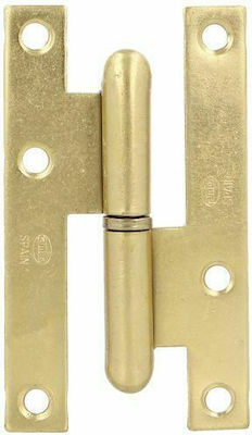 Amig Metallic Door Hinge Lift Off Χρυσό Δεξιός 95x52x2mm