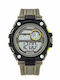 Tekday Digital Men's Watch 46mm Battery with Gray Rubber Strap