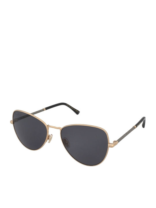 Jimmy Choo Women's Sunglasses with Gold Metallic Frame and Grey Lenses Carol/S 2M2/IR