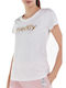 Freddy Damen Sportlich T-shirt Weiß