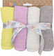 abo Shoulder Burp Cloths Multicolour 30x30cm. 4pcs
