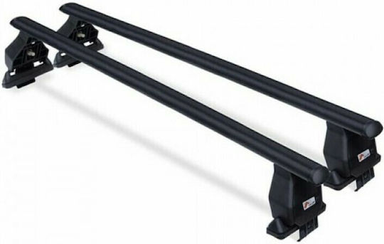 Menabo for Cars with Factory Bars (with Roof Rack Legs) Black