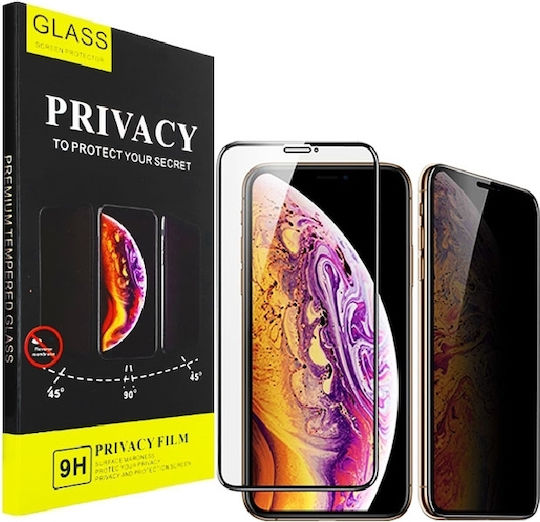Privacy Tempered Glass Μαύρο (iPhone 8 Plus / 7 Plus)